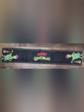 Merry Grinchmas Christmas Table Runner How The Grinch Stole Holiday Decor 6’L